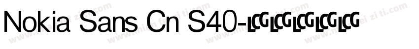 Nokia Sans Cn S40字体转换